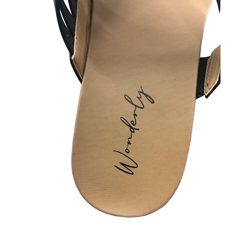 Wonderly Black Libby Wedge Sandal Women's Size 8.5 - Picture 6 of 6